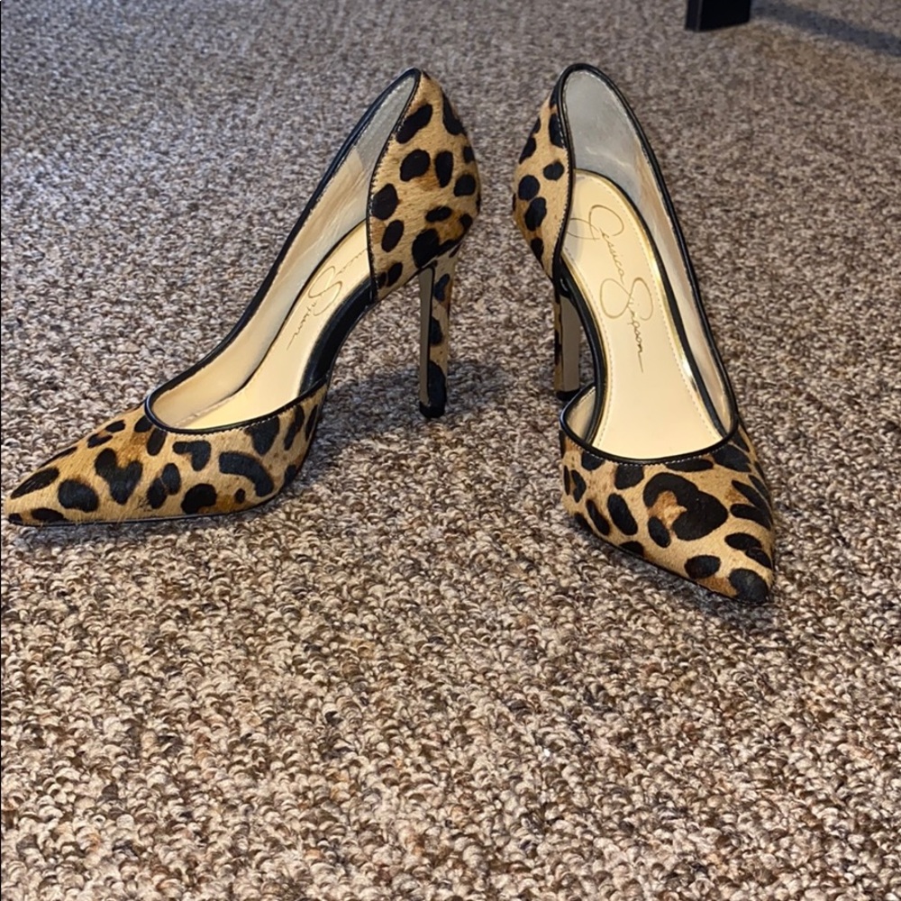 Jessica Simpson cheetah heels